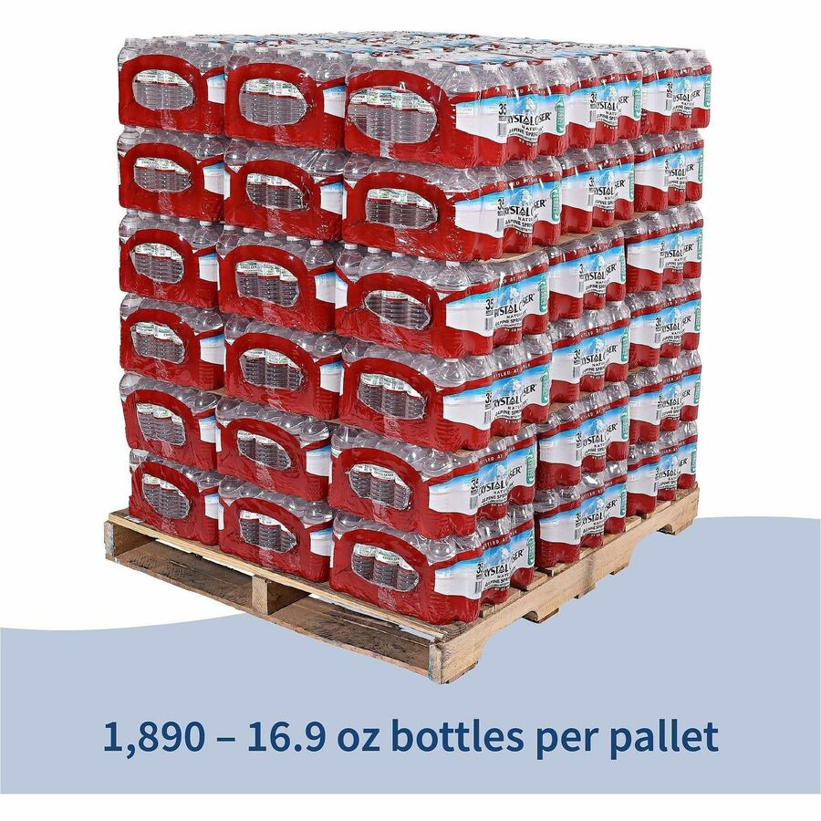 Image of Crystal Geyser 35001PL Alpine Spring Water, 16.90 fl oz (500 mL), 54 / Pallet
