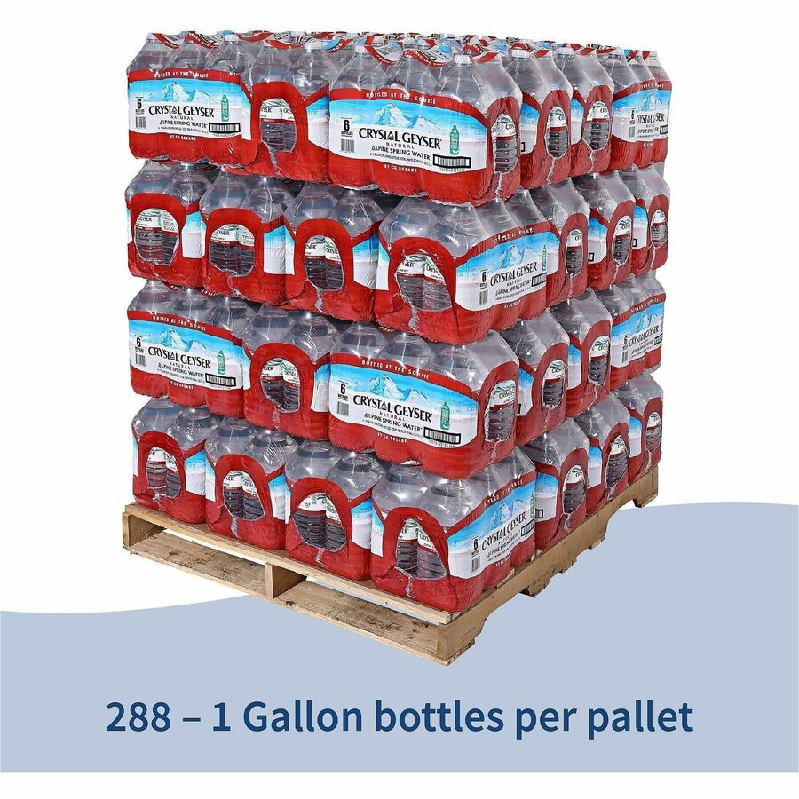 Image of Crystal Geyser 12514PL Alpine Bottled Spring Water, Natural, 48 / Pallet