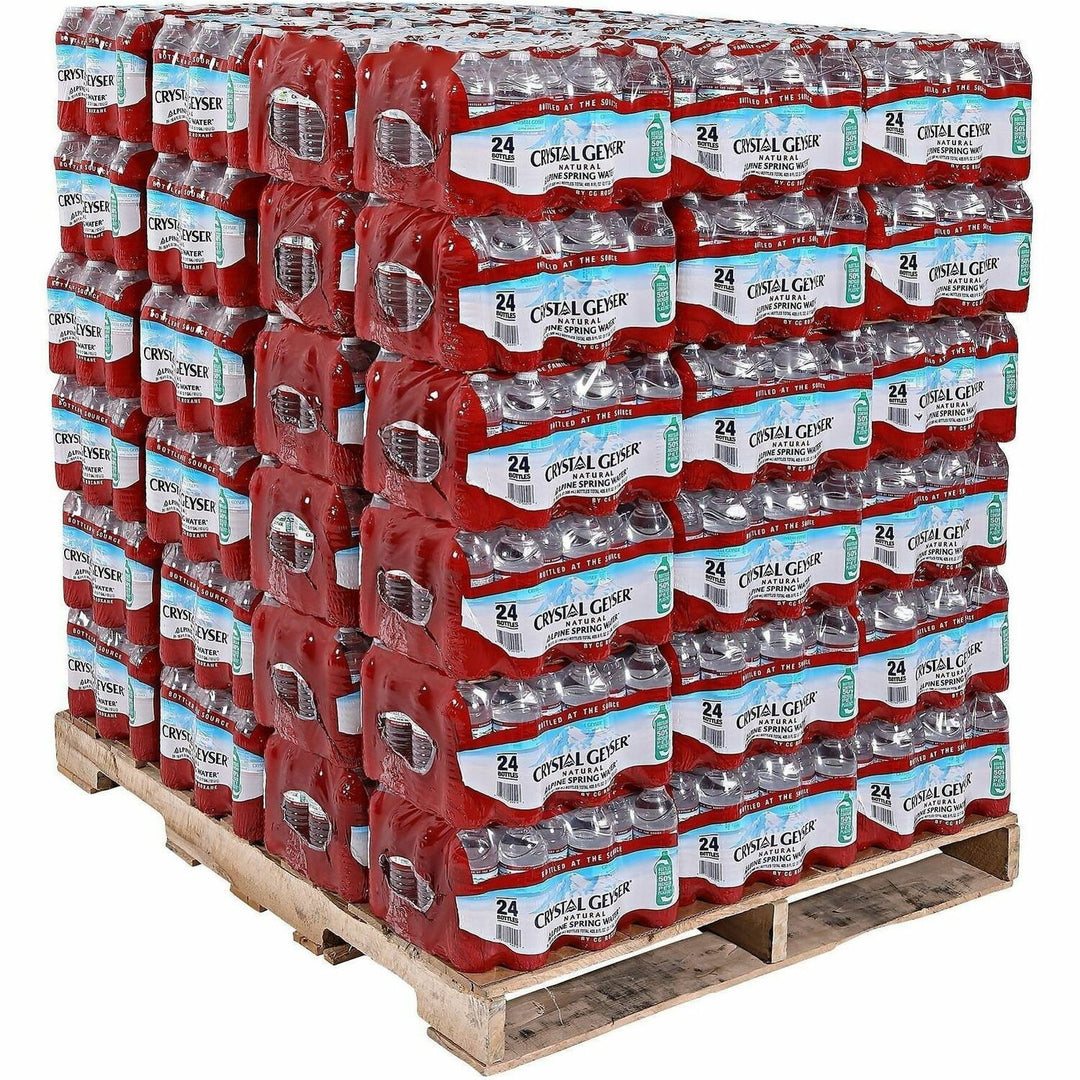 Image of Crystal Geyser 24514PL Alpine Bottled Spring Water, 16.90 fl oz (500 mL), Natural, 2 / Pallet