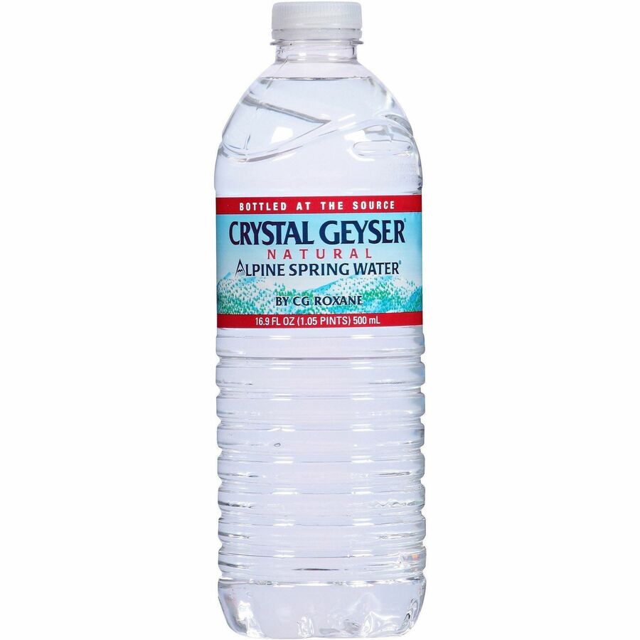Image of Crystal Geyser 24514PL Alpine Bottled Spring Water, 16.90 fl oz (500 mL), Natural, 2 / Pallet