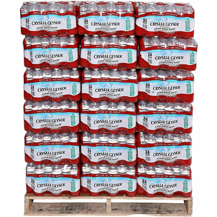Image of Crystal Geyser 24514PL Alpine Bottled Spring Water, 16.90 fl oz (500 mL), Natural, 2 / Pallet