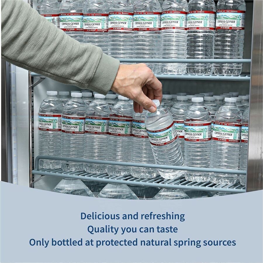 Image of Crystal Geyser 24514PL Alpine Bottled Spring Water, 16.90 fl oz (500 mL), Natural, 2 / Pallet