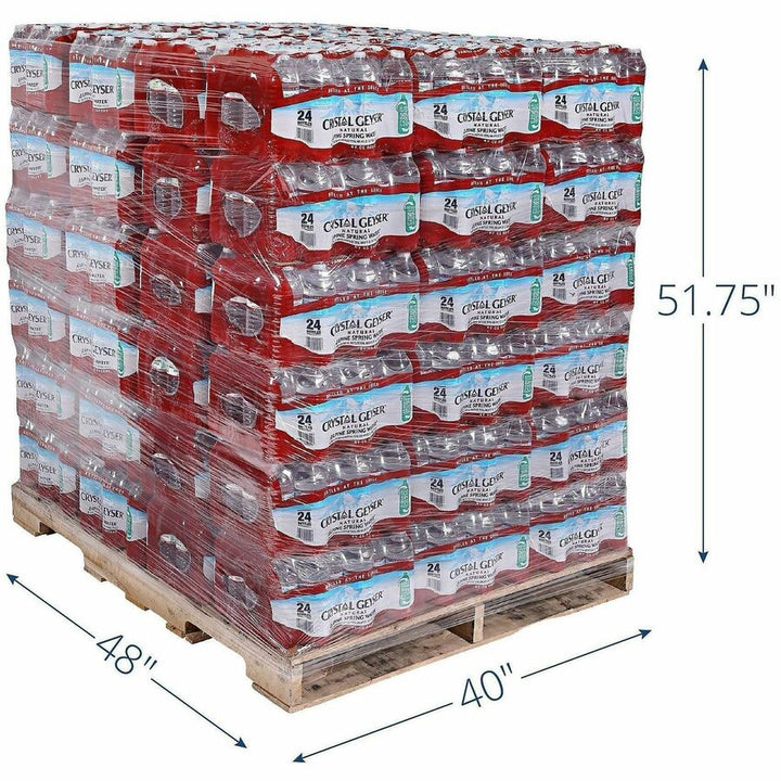 Image of Crystal Geyser 24514PL Alpine Bottled Spring Water, 16.90 fl oz (500 mL), Natural, 2 / Pallet