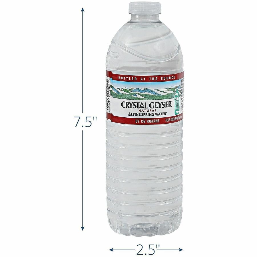 Image of Crystal Geyser 24514PL Alpine Bottled Spring Water, 16.90 fl oz (500 mL), Natural, 2 / Pallet