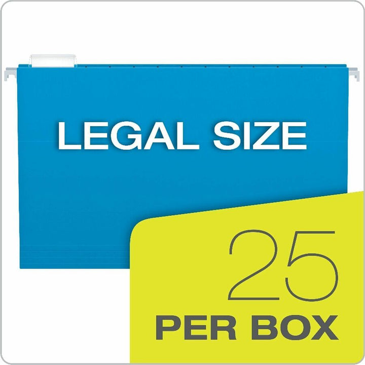 Image of Business Source 14221 1/5-cut Tab Slots Hanging File Folders, 8 1/2" x 14", Fiber, Kraft, Assorted, Label, Tab, 0% Recycled, 25 / Box