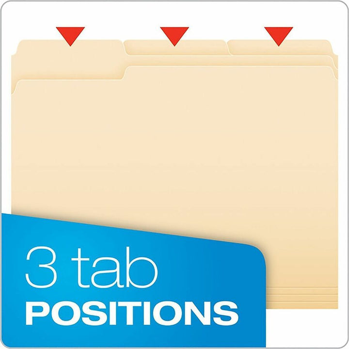 Image of Business Source 18103 1/3-Cut Top Tab File Folders