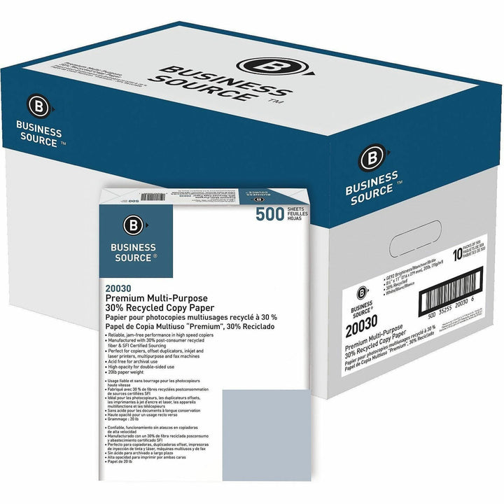 Image of Business Source Universal 20030 Recycled Copy Paper