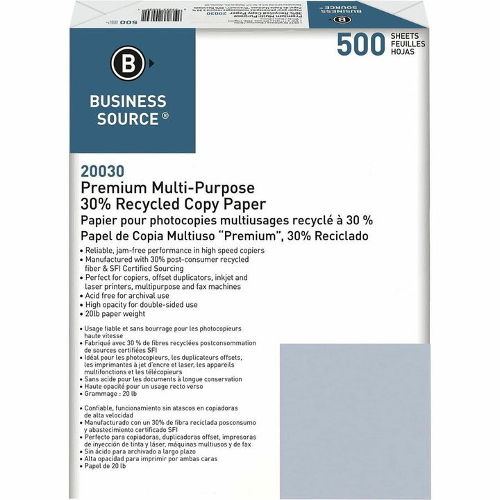 Image of Business Source Universal 20030 Recycled Copy Paper