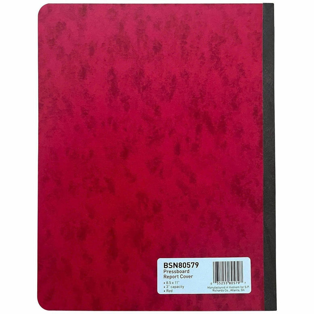 Image of Business Source 80579CT Report Covers, 3" Folder Capacity, 8 1/2" x 11", Red, 0% Recycled, 4 / Carton