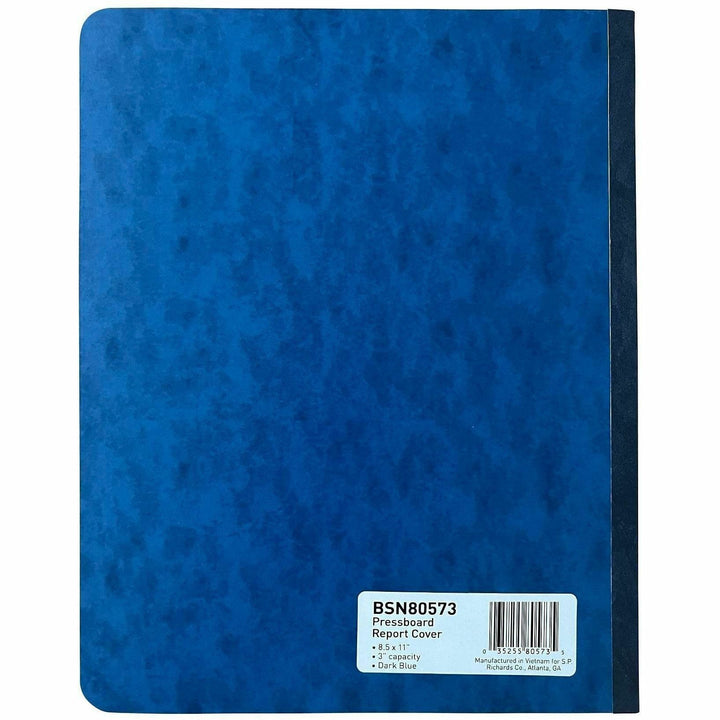 Image of Business Source 80573CT Report Covers, 3" Folder Capacity, 8 1/2" x 11", Dark Blue, 0% Recycled, 4 / Carton