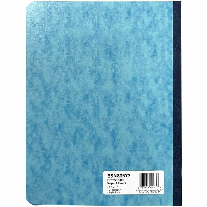 Image of Business Source 80572BX Report Covers, 3" Folder Capacity, 8 1/2" x 11", Light Blue, 0% Recycled, 25 / Box