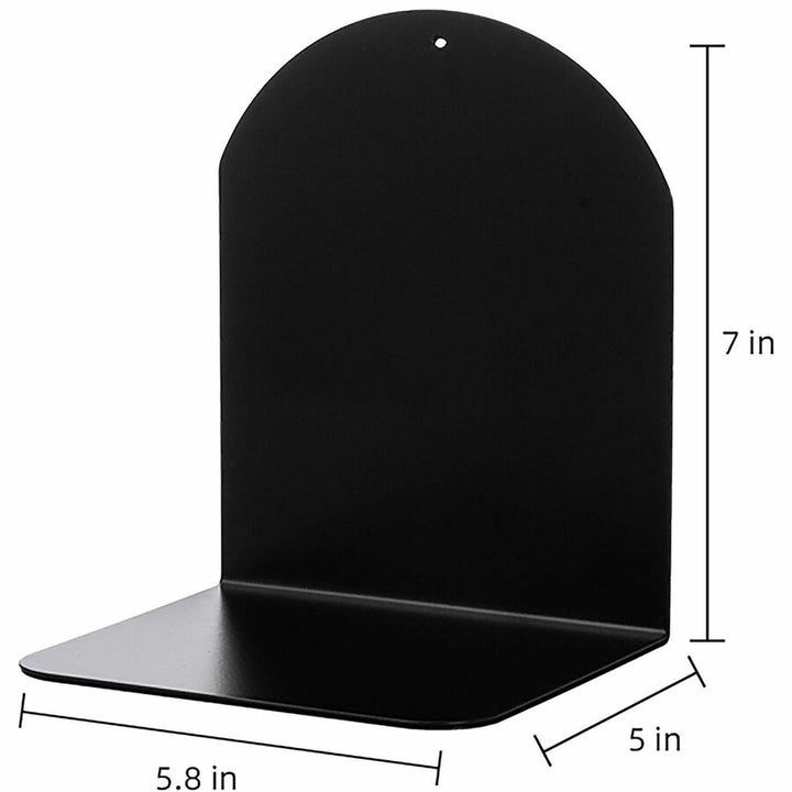 Image of Business Source 54071CT Steel Bookends, 7" Height, Magnetic, Black, Steel, 24 / Carton