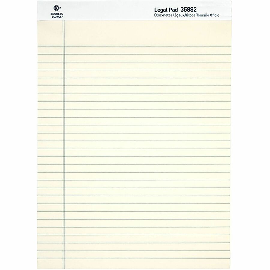 Image of Business Source 35882 Micro-Perforated Legal Ruled Pads