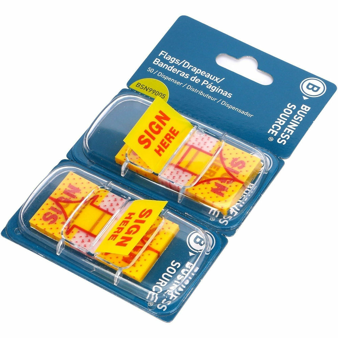 Image of Business Source 99005CT Sign Here Arrow Page Flags