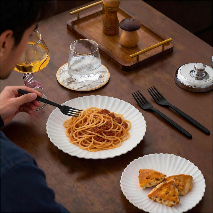 Image of Genuine Joe 30427 Disposable Polystyrene Cutlery, Fork, Fork, Food, Cafeteria, Breakroom, Disposable, Polystyrene, Black, 1 Carton