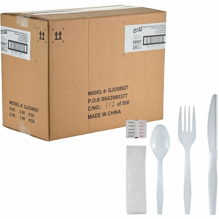 Image of Genuine Joe 58927 6-Piece Medium-Weight Utensil Kit