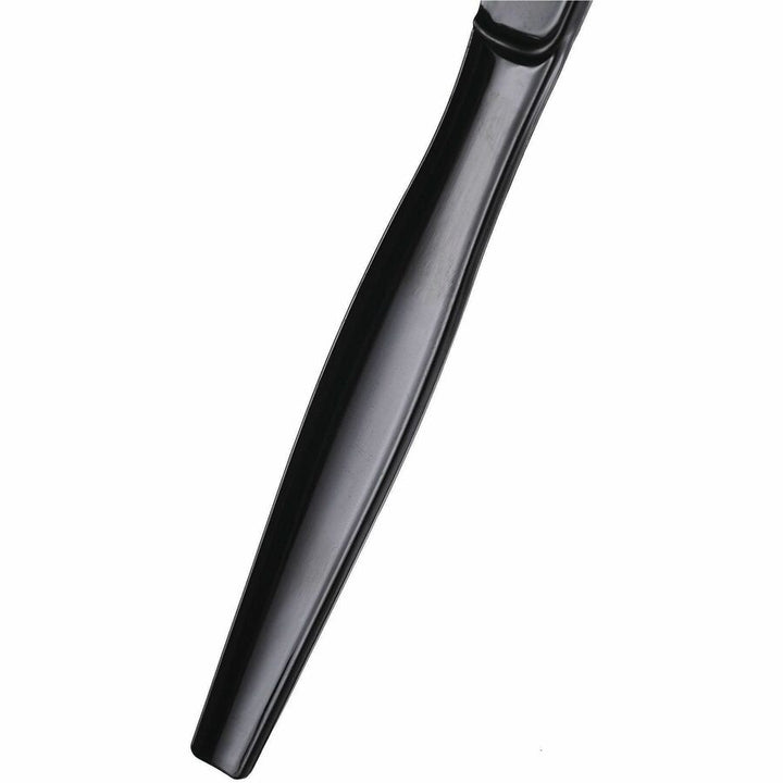 Image of Genuine Joe 30428 Disposable Polystyrene Cutlery, Knife, Knife, Food, Cafeteria, Breakroom, Disposable, Polystyrene, Black, 1 Carton