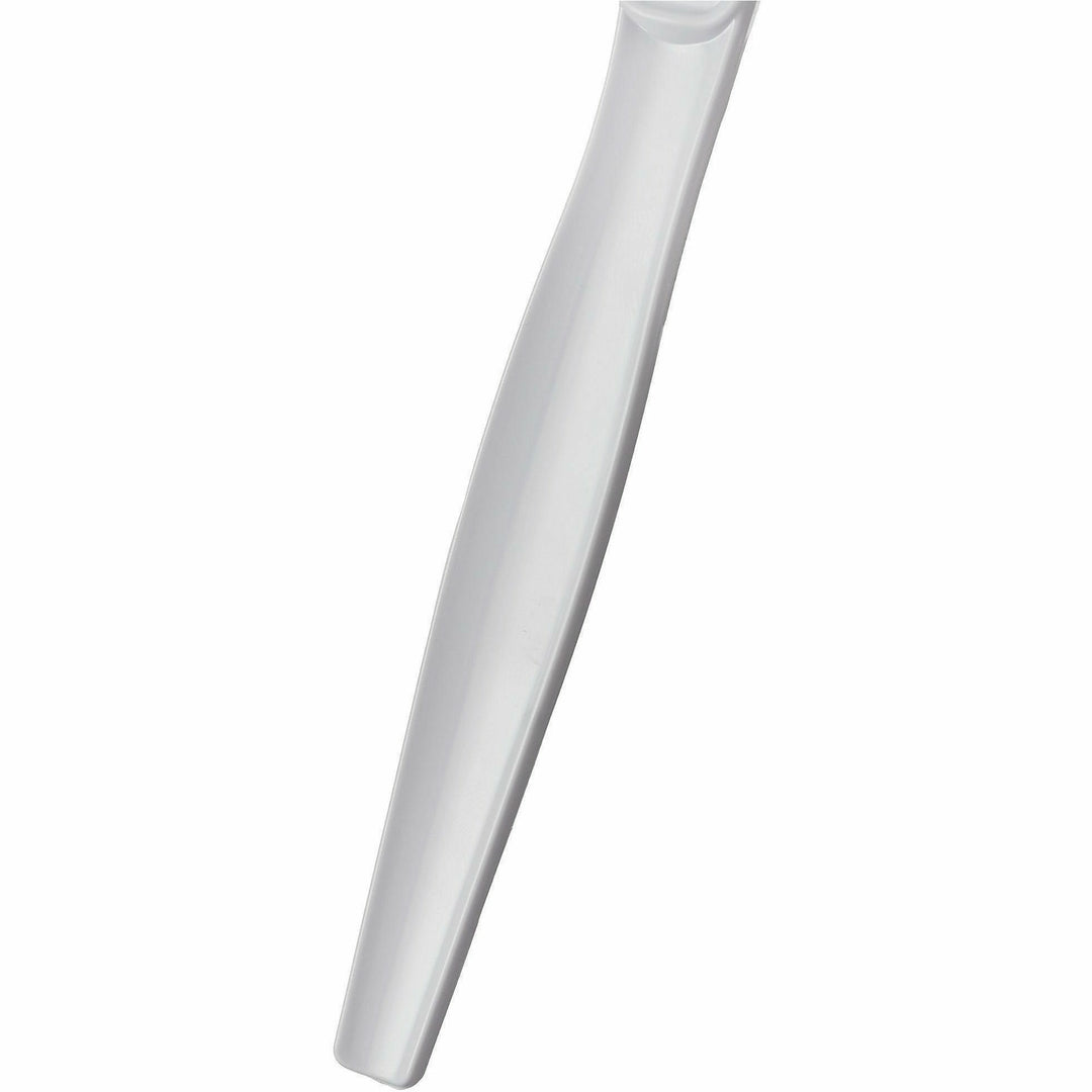 Image of Genuine Joe 30432 Disposable Polystyrene Cutlery, Knife, Knife, Food, Cafeteria, Breakroom, Disposable, Polystyrene, White, 1 Carton