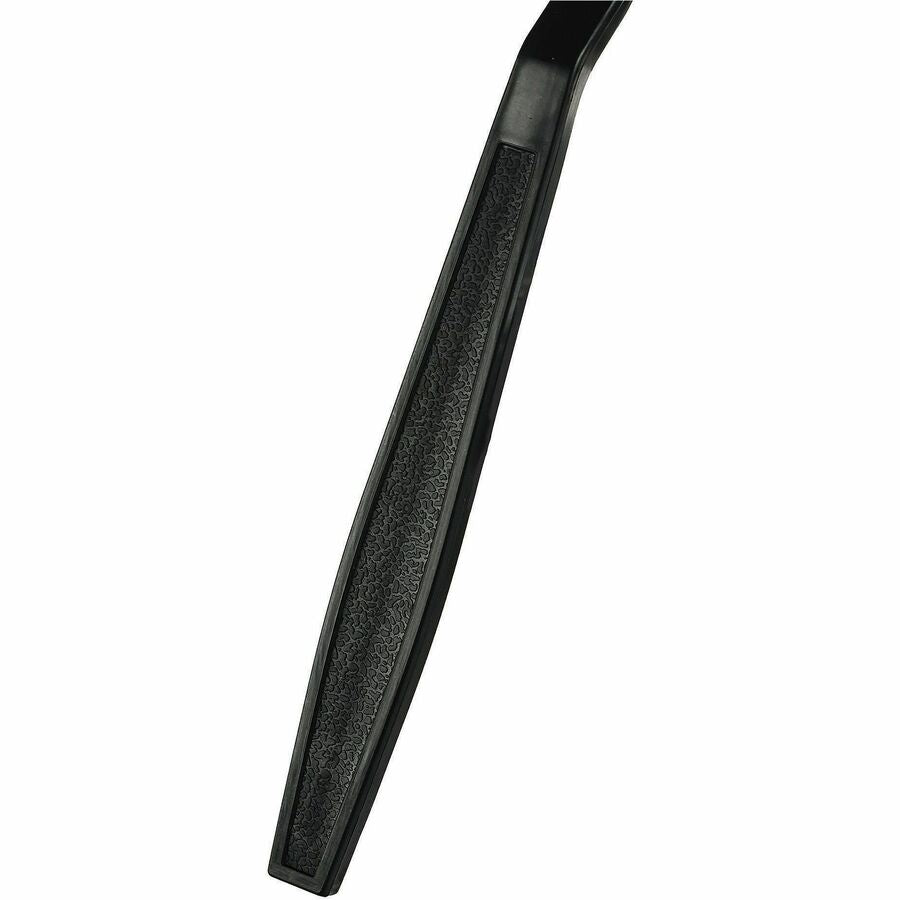Image of Genuine Joe 30409 Heavy-Weight Polypropylene Cutlery, Spoon, Spoon, Food, Cafeteria, Disposable, Polypropylene, Black, 1 Carton