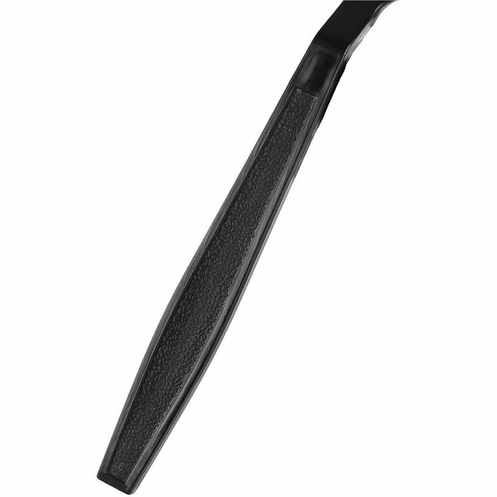 Image of Genuine Joe 30413 Heavy-Weight Polypropylene Cutlery, Soup Spoon, Soup Spoon, Food, Cafeteria, Disposable, Polypropylene, Black, 1 Carton