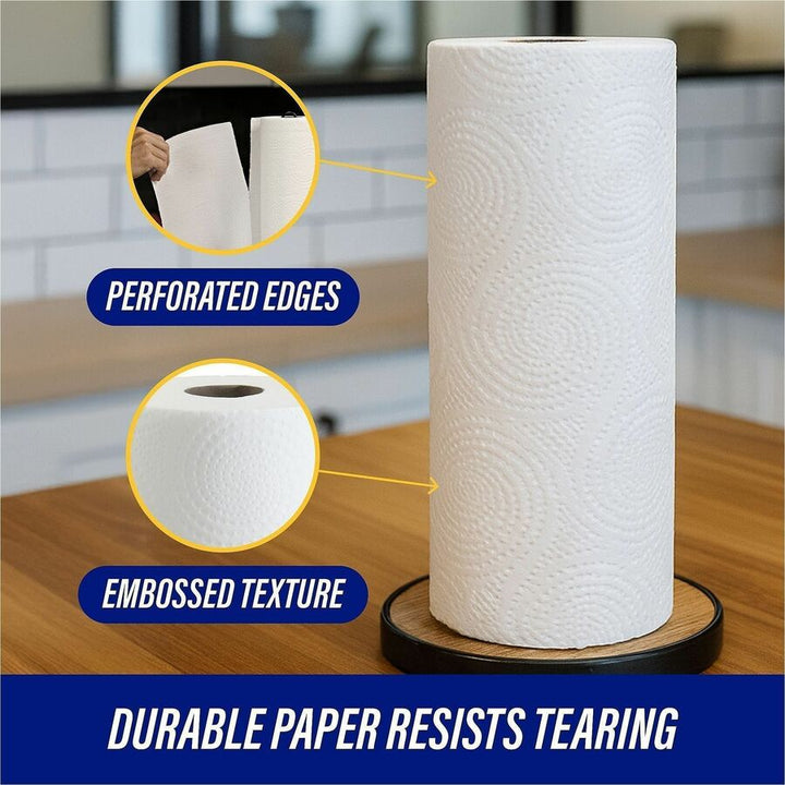 Image of Genuine Joe 24100 Kitchen Roll Paper Towels, 2 Ply, 11" W x 105.60" Length, 100 Sheets/Roll, White, 30 Rolls/Carton, 1 Carton