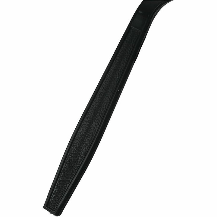 Image of Genuine Joe 30414 Heavy-Weight Polypropylene Cutlery, Cutlery Set, Soup Spoon, Fork, Food, Cafeteria, Disposable, Polypropylene, Black, 1 Carton