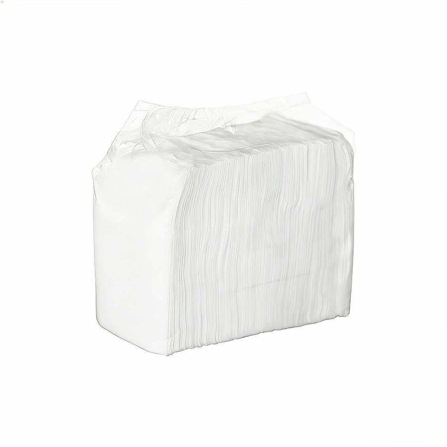 Image of Genuine Joe 11262 Low-Fold Dispenser Napkins, Low-fold, White, 1 Carton