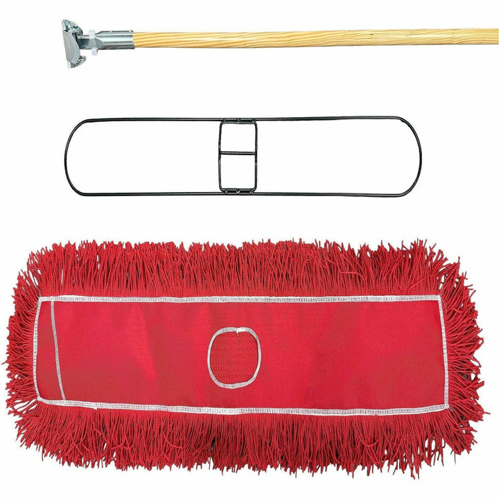 Image of Genuine Joe 00486 Genuine Joe Dust Mop Kit, Streak-free, Red, 1 Kit