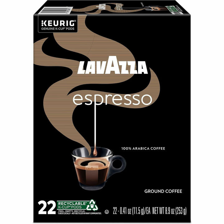 Image of Lavazza 0451 Espresso Italiano K-Cup Coffee Pods, Compatible with Keurig Brewer, Medium, K-Cup, Pod, Ground, Italian Espresso, Kosher, 22 / Box