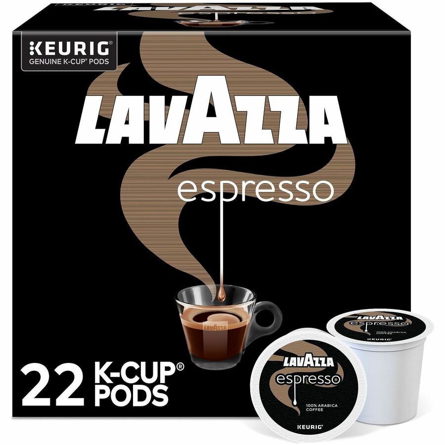Image of Lavazza 0451 Espresso Italiano K-Cup Coffee Pods, Compatible with Keurig Brewer, Medium, K-Cup, Pod, Ground, Italian Espresso, Kosher, 22 / Box