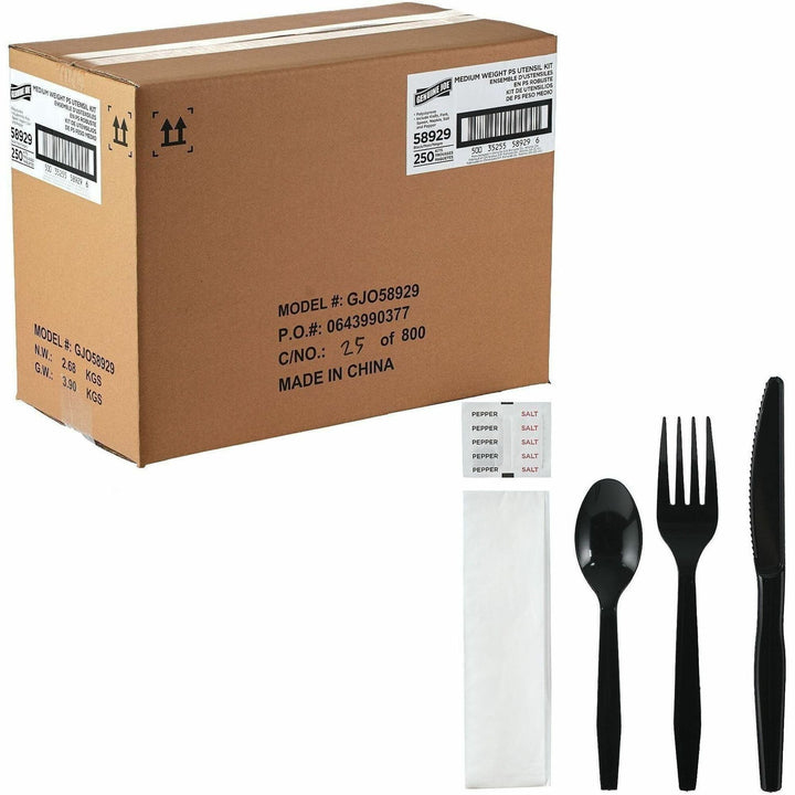 Image of Genuine Joe 58929 6-Piece Medium-Weight Utensil Kit