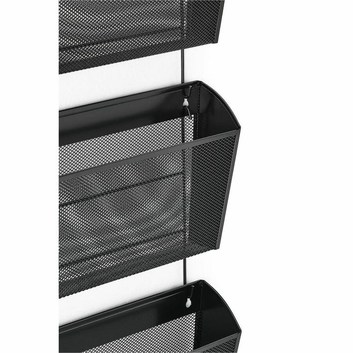 Image of Lorell 84135CT Mesh Wall File Organizer System, Black, Mesh, 4 / Carton