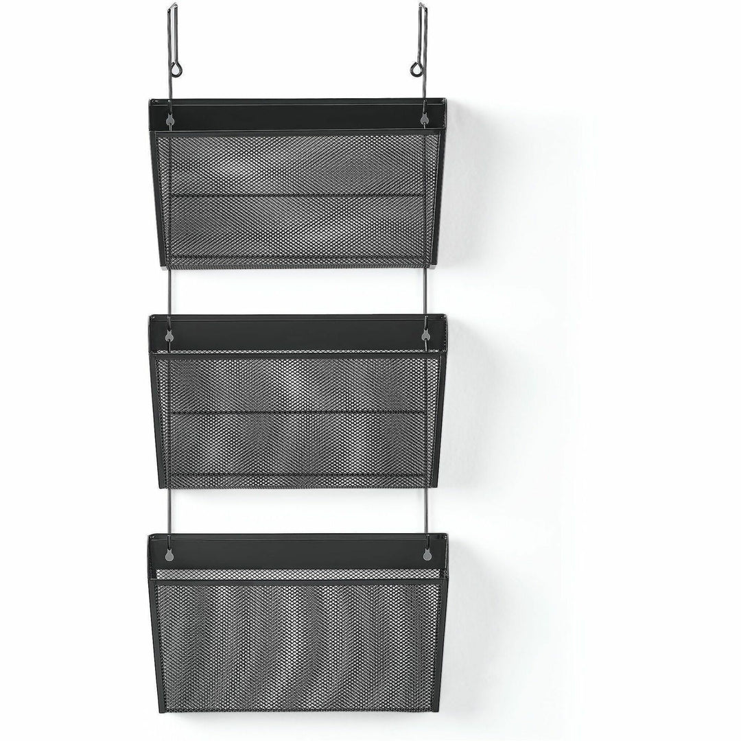 Image of Lorell 84135 Mesh Wall File Organizer System, Black, Mesh, 1 Each