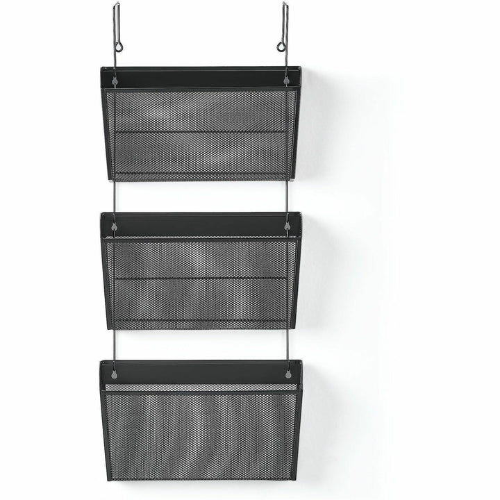 Image of Lorell 84135 Mesh Wall File Organizer System, Black, Mesh, 1 Each