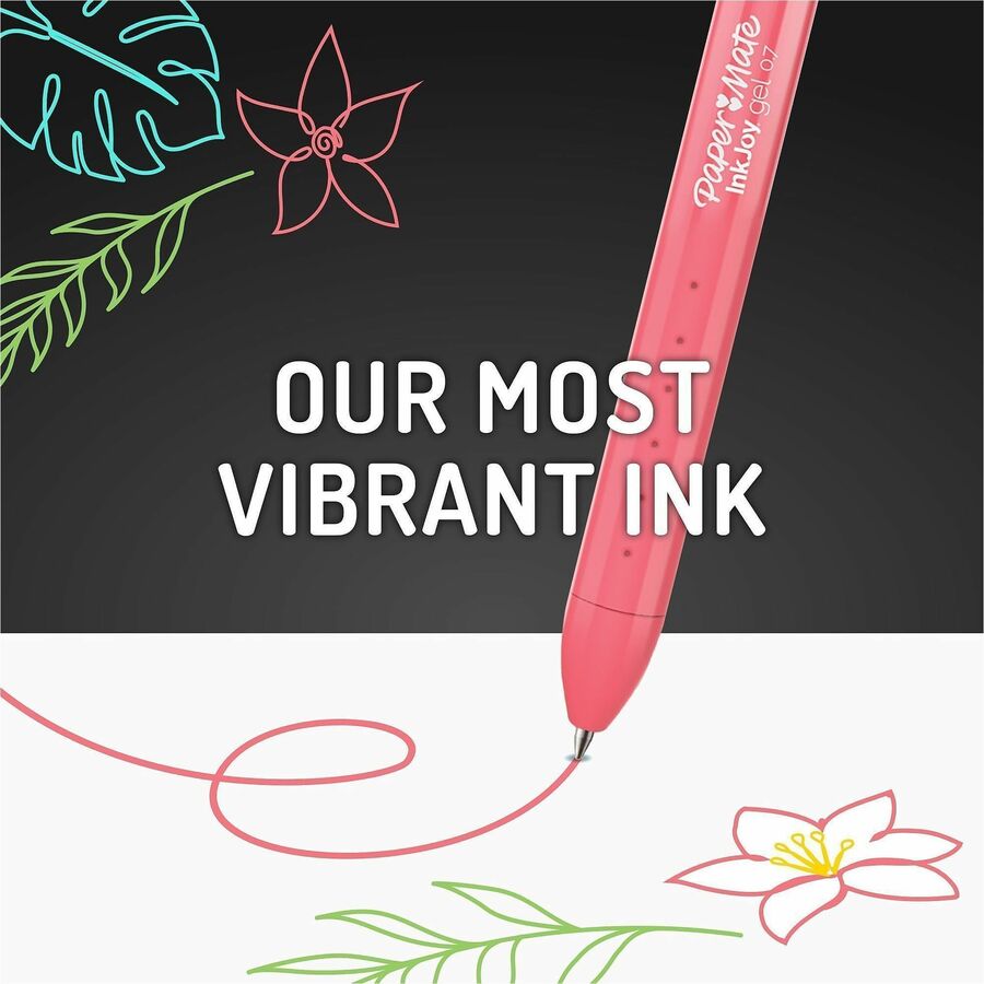 Image of Paper Mate 2226713 InkJoy Gel Pens, 0.7 mm Pen Point, Retractable, Assorted Ink, Gel-based, Writing, Home, Journaling, 6 / Pack