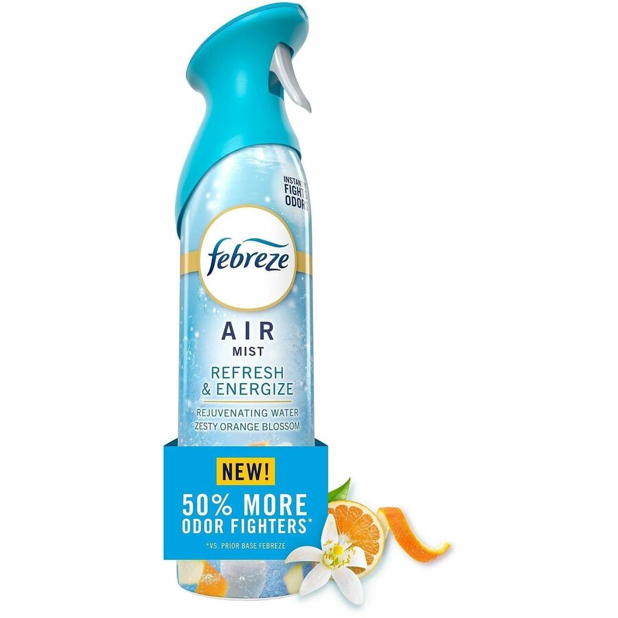 Image of Febreze 19944 Air Mist Air Freshener Spray, Spray, 8.1 fl oz (0.3 quart), Refresh & Energize, Odor Neutralizer, Long Lasting, 6 / Carton
