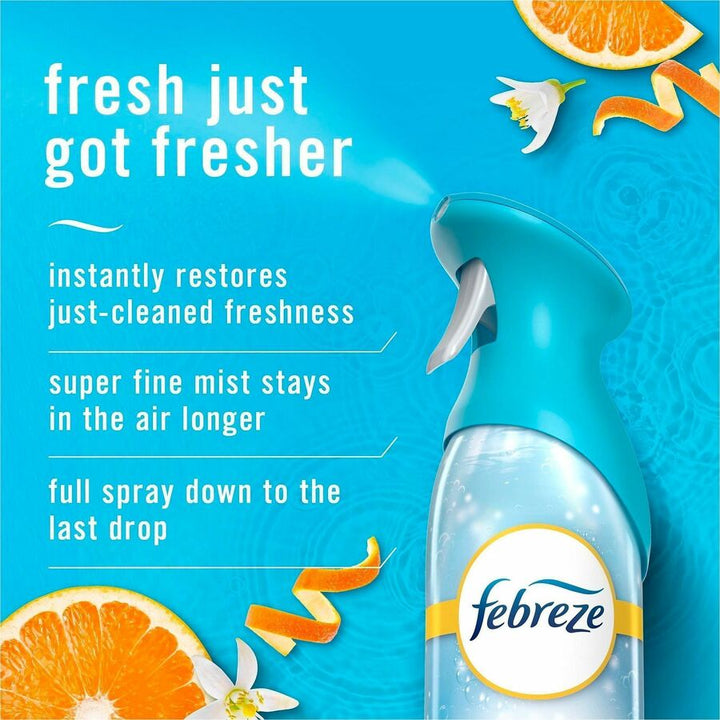 Image of Febreze 19944 Air Mist Air Freshener Spray, Spray, 8.1 fl oz (0.3 quart), Refresh & Energize, Odor Neutralizer, Long Lasting, 6 / Carton