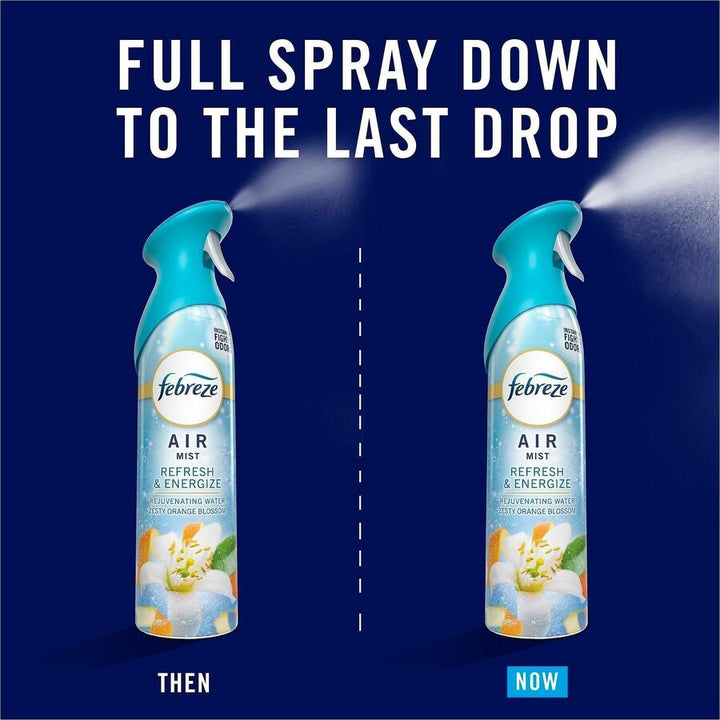 Image of Febreze 19944 Air Mist Air Freshener Spray, Spray, 8.1 fl oz (0.3 quart), Refresh & Energize, Odor Neutralizer, Long Lasting, 6 / Carton