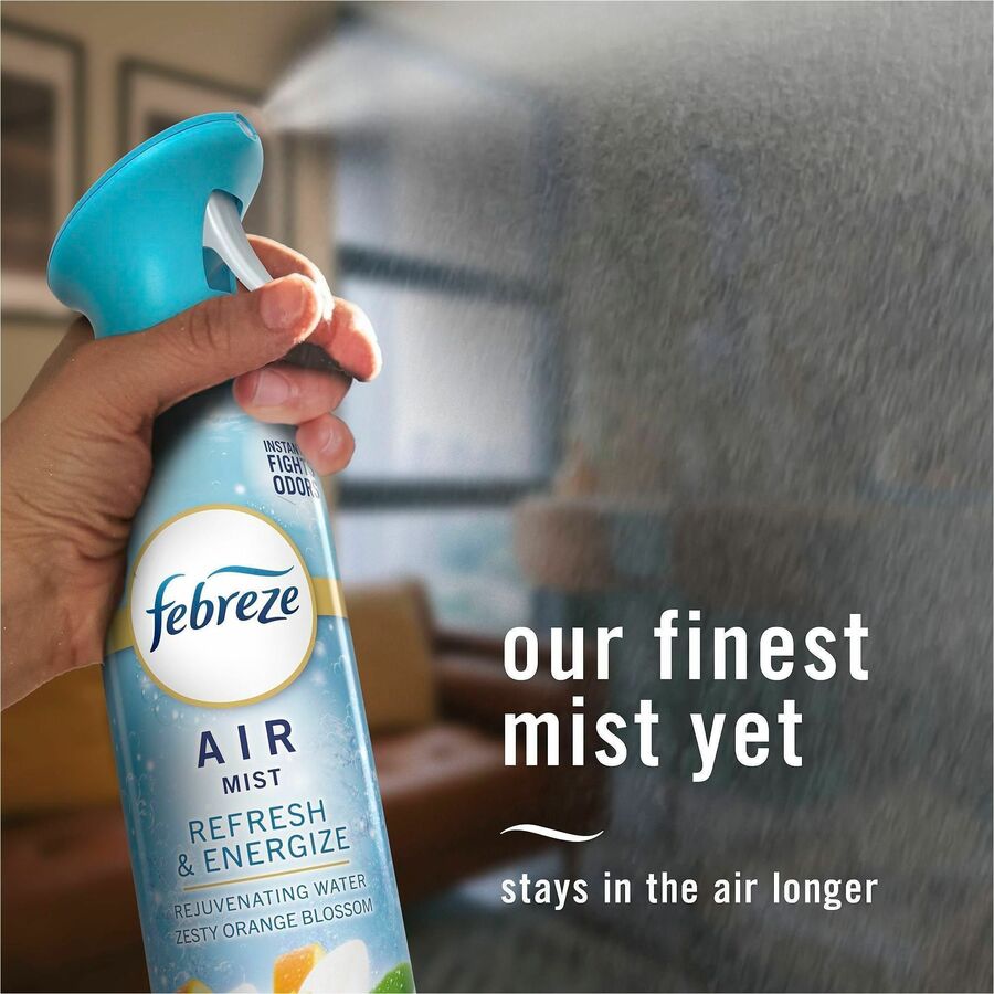 Image of Febreze 19944 Air Mist Air Freshener Spray, Spray, 8.1 fl oz (0.3 quart), Refresh & Energize, Odor Neutralizer, Long Lasting, 6 / Carton