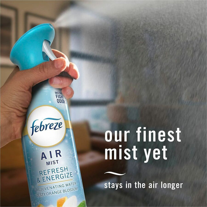Image of Febreze 19944 Air Mist Air Freshener Spray, Spray, 8.1 fl oz (0.3 quart), Refresh & Energize, Odor Neutralizer, Long Lasting, 6 / Carton