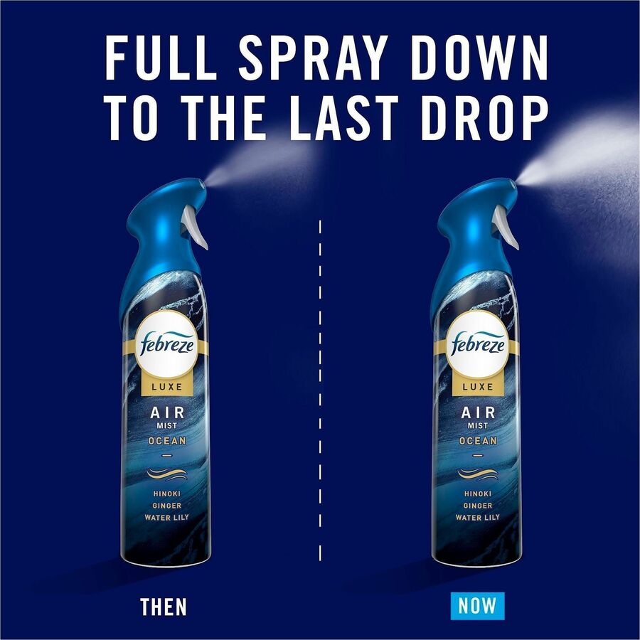 Image of Febreze 19940 Air Mist Air Freshener Spray, Spray, 8.1 fl oz (0.3 quart), Warm Ocean Breeze, Odor Neutralizer, Long Lasting, 6 / Carton