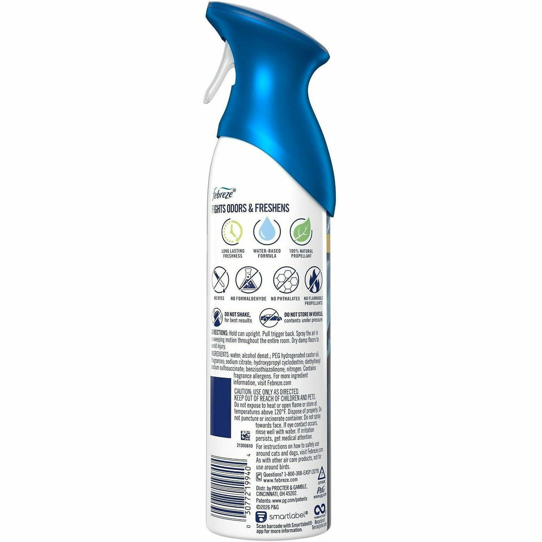 Image of Febreze 19940 Air Mist Air Freshener Spray, Spray, 8.1 fl oz (0.3 quart), Warm Ocean Breeze, Odor Neutralizer, Long Lasting, 6 / Carton