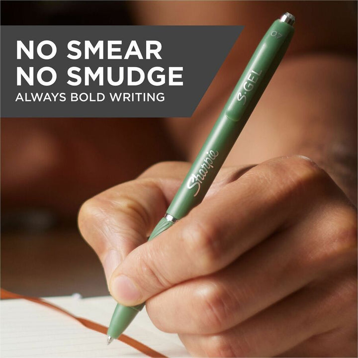 Image of Sharpie 2234773 S-Gel Pens, 0.7 mm Pen Point, Black Ink, Gel-based, Writing, Home, School, Office, 12 / Dozen