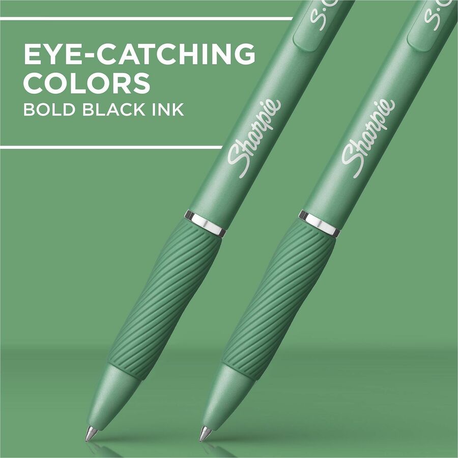Image of Sharpie 2234773 S-Gel Pens, 0.7 mm Pen Point, Black Ink, Gel-based, Writing, Home, School, Office, 12 / Dozen