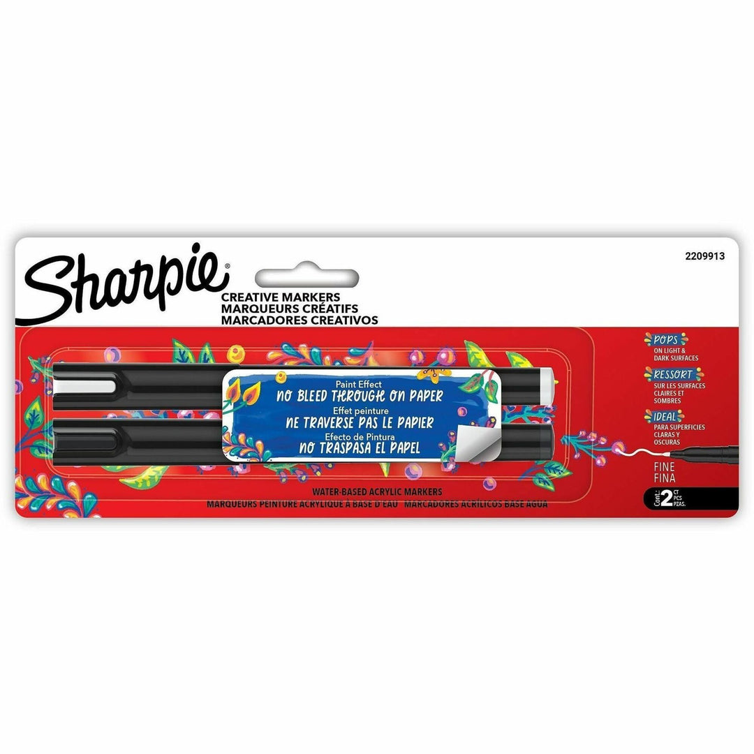 Image of Sharpie 2209913 Creative Markers, Assorted Ink, Water Based, Acrylic Based, Glass, Art, Coloring, 2 / Pack