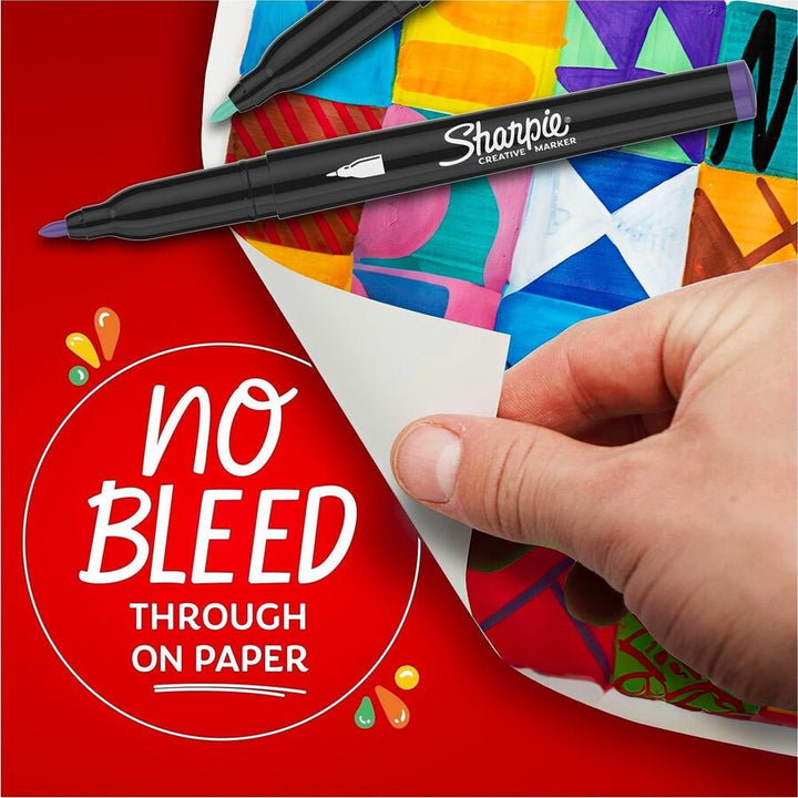 Image of Sharpie 2209909 Creative Markers, Earth Tone Ink, Water Based, Acrylic Based, Glass, Art, Coloring, 5 / Pack
