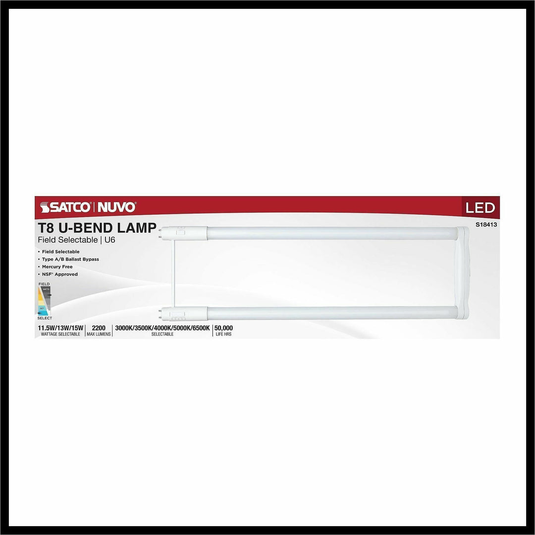 Image of Satco S18413 LED Filament U-Bend Bulb