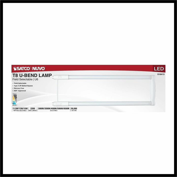 Image of Satco S18413 LED Filament U-Bend Bulb