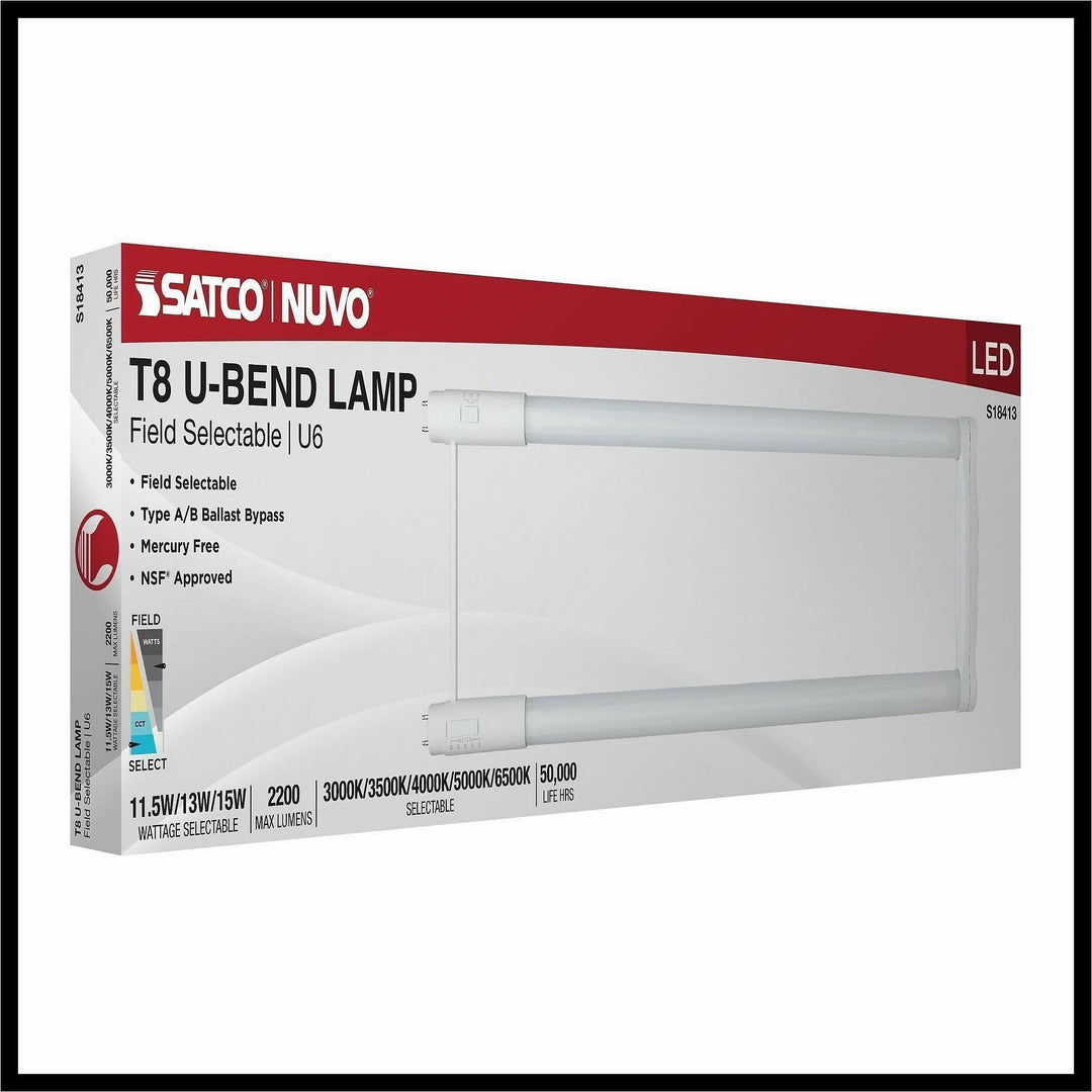 Image of Satco S18413 LED Filament U-Bend Bulb