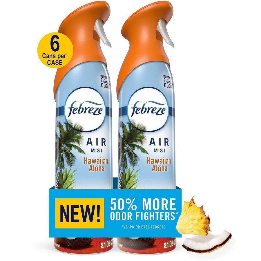 Image of Febreze 21321 Air Mist Air Freshener Spray, Spray, 8.1 fl oz (0.3 quart), Hawaiian Aloha, Odor Neutralizer, Long Lasting, 2 / Pack